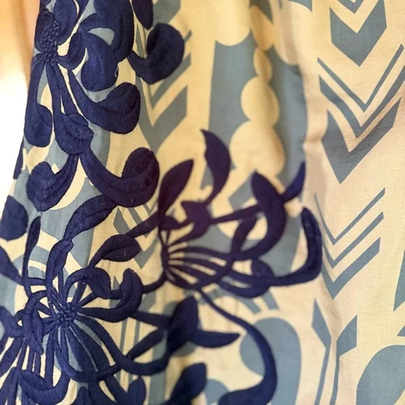 FLOREAT ANTHROPOLOGIE FULLY LINED SILK & COTTON SLEEVELESS Dress - Picture 3 of 5